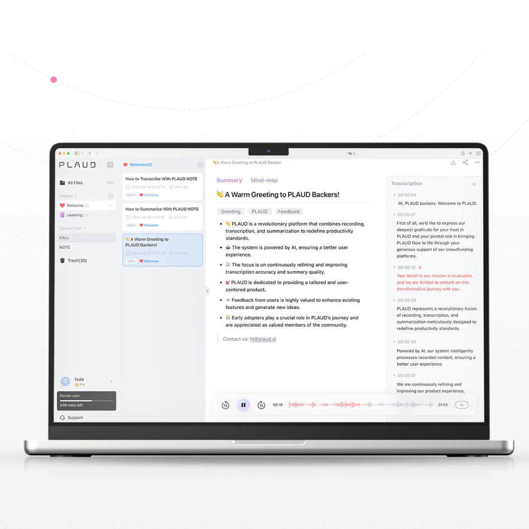 Introducing PLAUD WEB: All-in-One Page for Easy Management