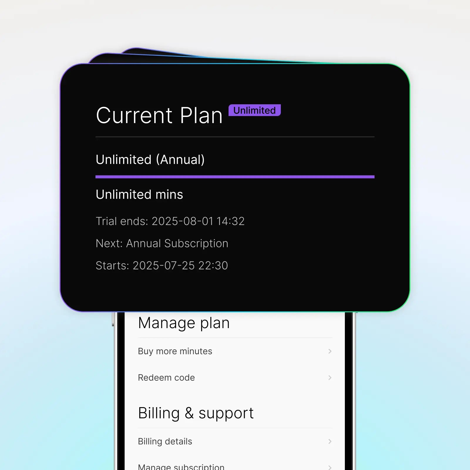 Plaud NotePin & AI Annual Unlimited Plan