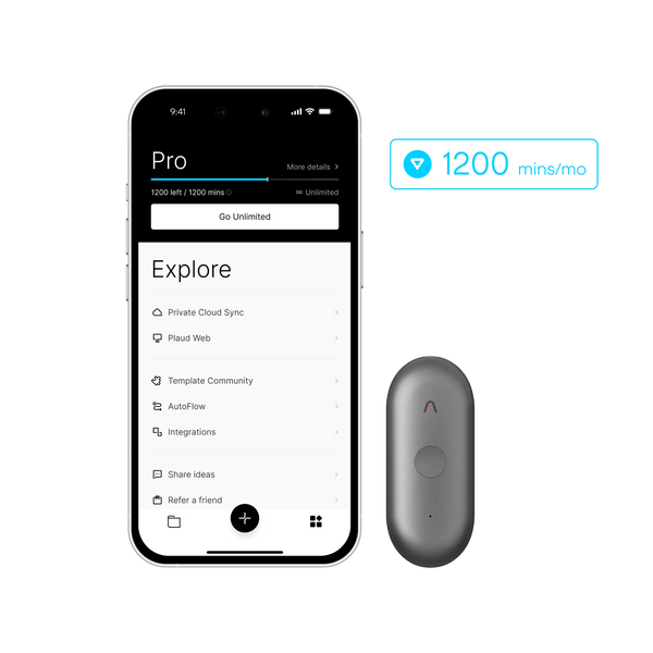 Plaud NotePin S & Plaud AI Annual Pro Plan