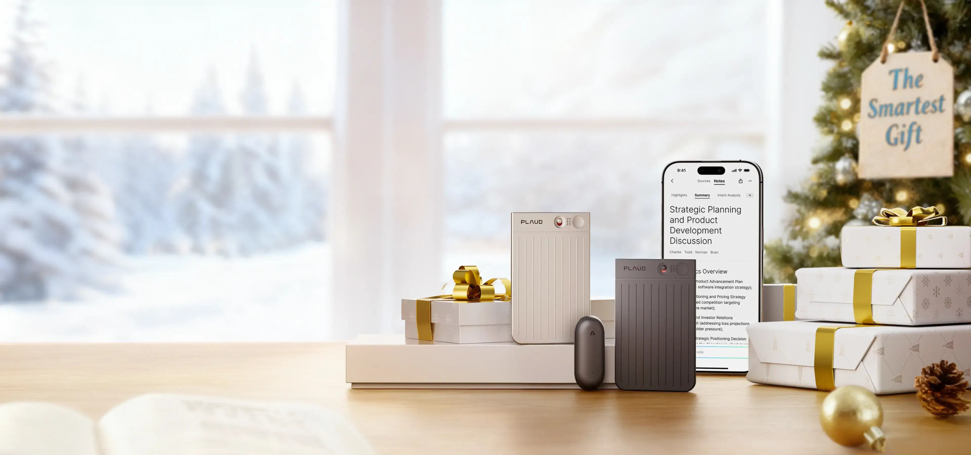 <style>
.banner-xmas .line1, .banner-xmas .line3 {
font-weight: 400;
font-size: 26px;
line-height: 1.3;
color: #000000;
}
.banner-xmas .line2 {
font-weight: 600;
font-size: 52px;
line-height: 1;
color: #000000;
}
.banner-xmas .line2 span {
font-size: 72px;
line-height: 1;
letter-spacing: -0.02em;
background: linear-gradient(110.16deg, #3FF673 -11.92%, #30A4FE 40.51%, #9055ED 92.95%);
-webkit-background-clip: text;
-webkit-text-fill-color: transparent;
background-clip: text;
text-fill-color: transparent;
}
@media screen and (max-width: 1600px) {
.banner-xmas .line1, .banner-xmas .line3 {
font-size: 26px;
}
.banner-xmas .line2 {
font-size: 64px;
}
.banner-xmas .line2 span {
font-size: 92px;
}
}
@media screen and (max-width: 768px) {
.banner-xmas .line1, .banner-xmas .line3 {
font-size: 24px;
}
.banner-xmas .line2 {
font-size: 42px;
}
.banner-xmas .line2 span {
font-size: 64px;
}
}
</style>
<div class="banner-xmas">
<p class="line1">🎄Christmas Sale</p>
<p class="line2">Up to <span>15%</span> OFF</p>
<p class="line3">Supercharge your note-taking with Plaud</p>
</div>