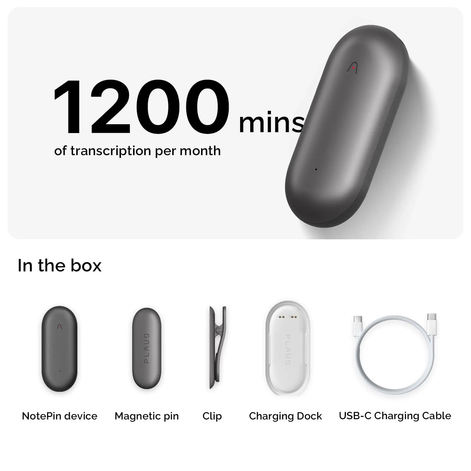 Plaud NotePin & AI Annual Pro Plan