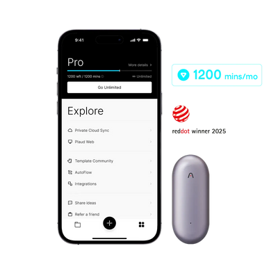 Plaud NotePin & AI Annual Pro Plan