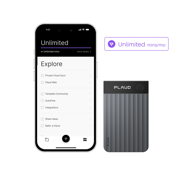 Plaud Note Pro & AI Annual Unlimited Plan