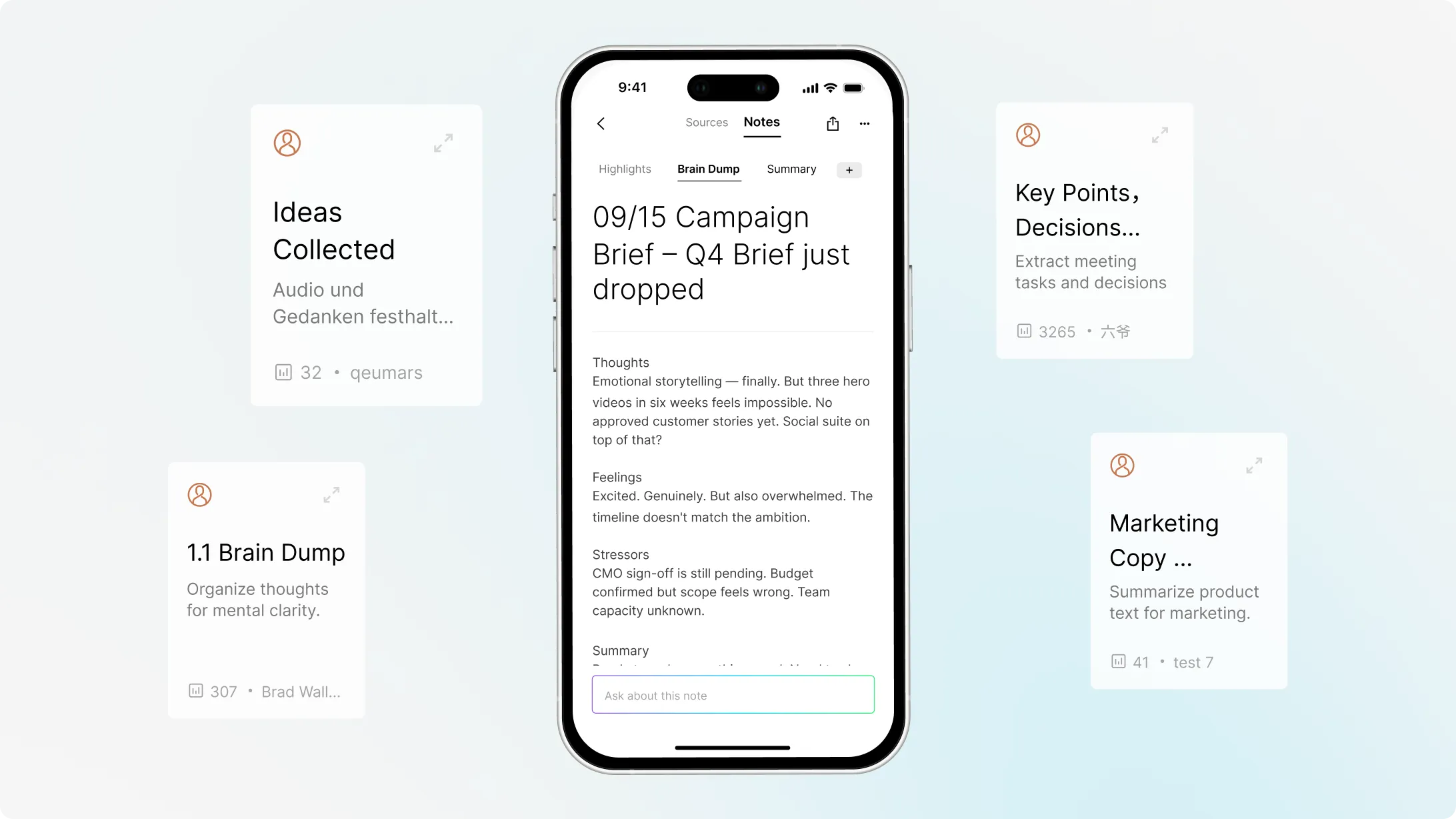 Every idea and direction, organized