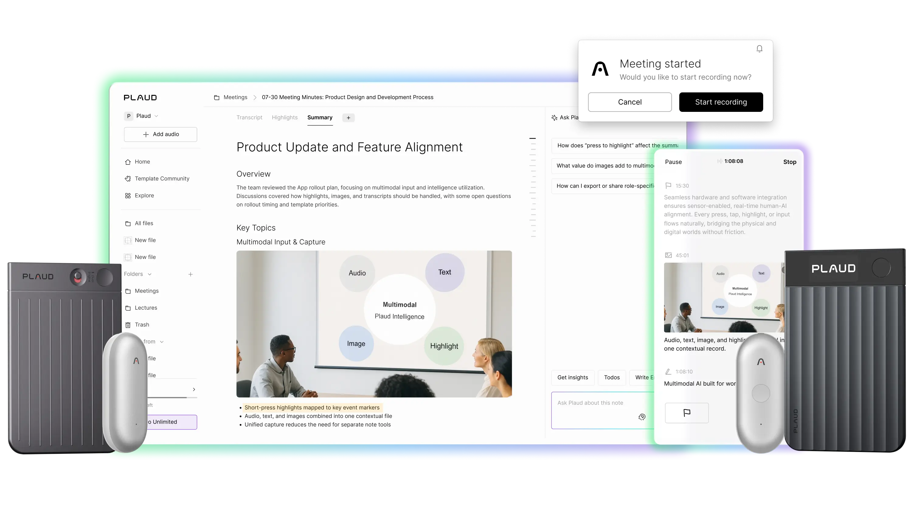 Connected workspace