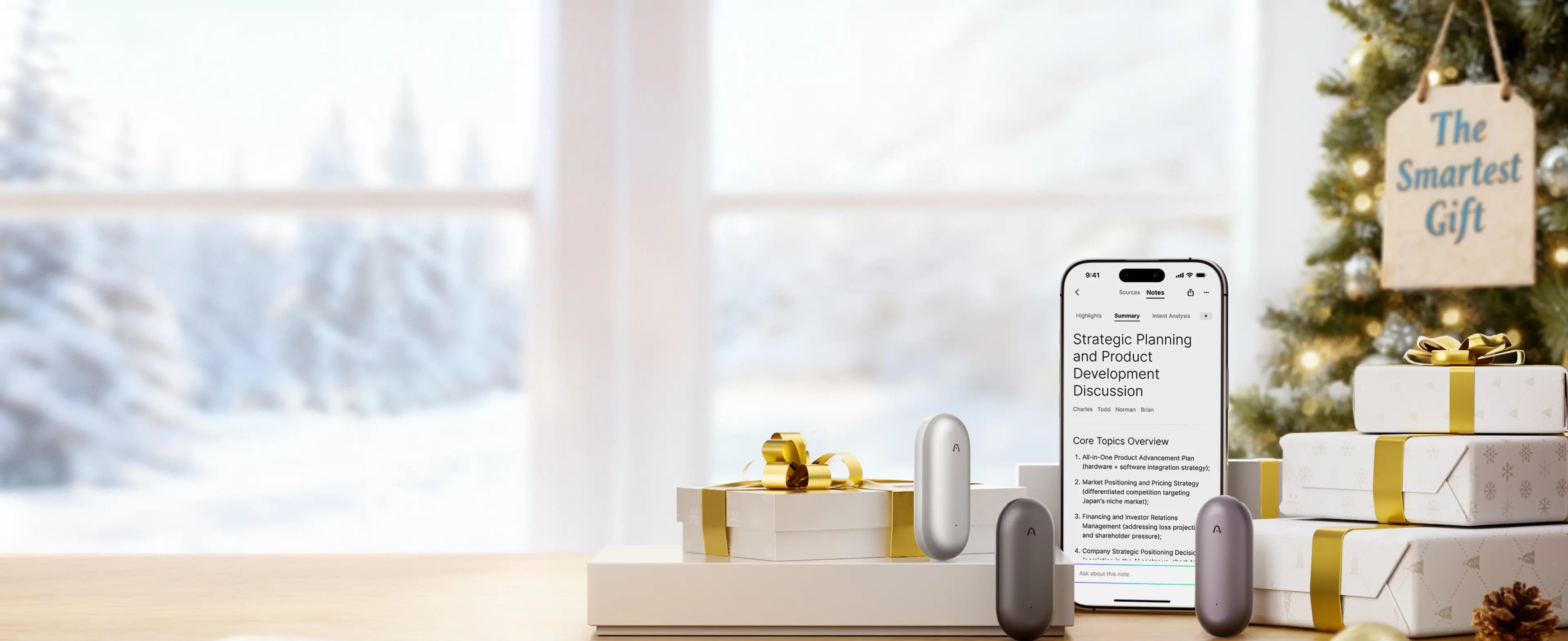 <style>
    .banner-xmas .line1, .banner-xmas .line3 {
        font-weight: 400;
        font-size: 26px;
        line-height: 1.3;
        color: #000000;
    }
    .banner-xmas .line2 {
        font-weight: 600;
        font-size: 52px;
        line-height: 1;
        color: #000000;
    }
    .banner-xmas .line2 span {
        font-size: 72px;
        line-height: 1;
        letter-spacing: -0.02em;
        background: linear-gradient(110.16deg, #3FF673 -11.92%, #30A4FE 40.51%, #9055ED 92.95%);
        -webkit-background-clip: text;
        -webkit-text-fill-color: transparent;
        background-clip: text;
        text-fill-color: transparent;
    }
    @media screen and (max-width: 1600px) {
        .banner-xmas .line1, .banner-xmas .line3 {
            font-size: 26px;
        }
        .banner-xmas .line2 {
            font-size: 64px;
        }
        .banner-xmas .line2 span {
            font-size: 92px;
        }
    }
    @media screen and (max-width: 768px) {
        .banner-xmas .line1, .banner-xmas .line3 {
            font-size: 24px;
        }
        .banner-xmas .line2 {
            font-size: 42px;
        }
        .banner-xmas .line2 span {
            font-size: 64px;
        }
    }
</style>
<div class="banner-xmas">
    <p class="line1">Boxing Day Sales</p>
    <p class="line2">Up to <span>20%</span> OFF</p>
    <p class="line3">Supercharge your  note-taking with Plaud</p>
</div>