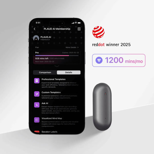 PLAUD NotePin & AI Annual Pro Plan