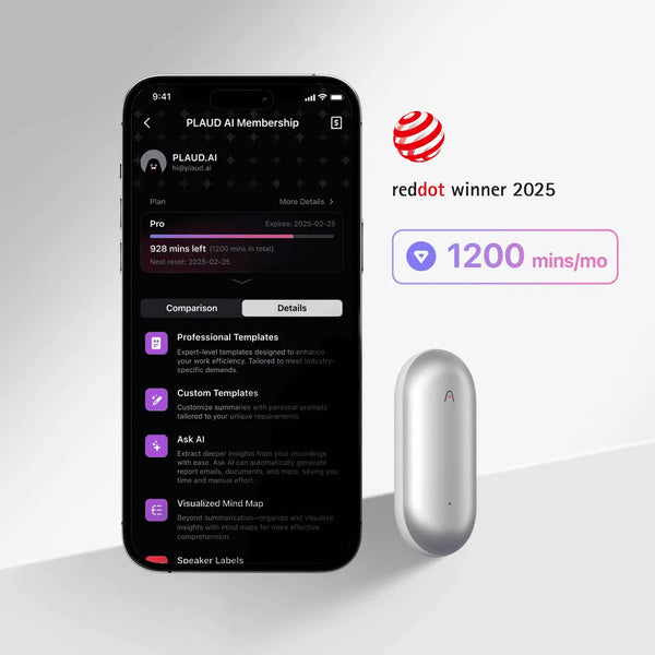 PLAUD NotePin & AI Annual Pro Plan
