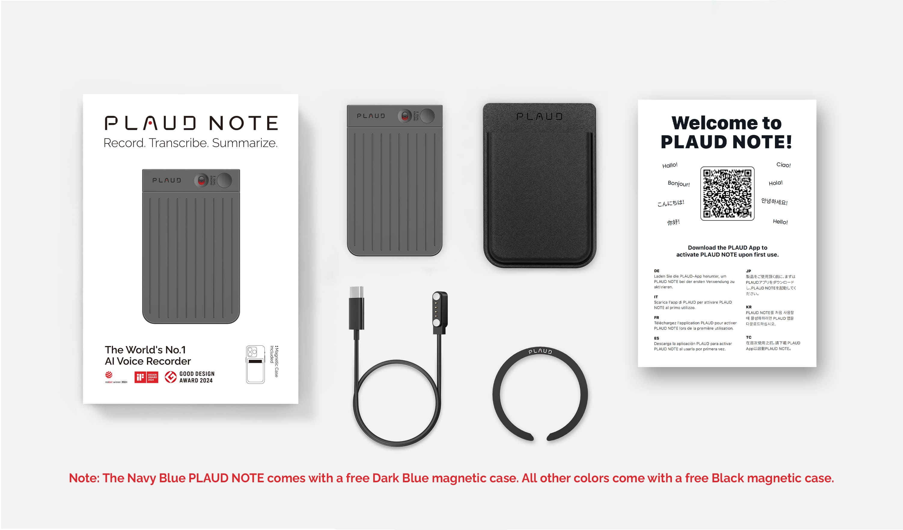 Plaud Note | AI Voice Recorder (Black Magnetic Case Included) - Plaud UK