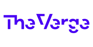 The Verge logo in purple.